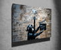 Wallity WY43 Banksy Lienzo Decorativo Enmarcado 50 x 70 cm